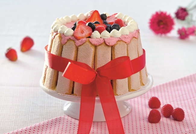 Easy Mother's Day cake recipe - A small raspberry Charlotte for mommy