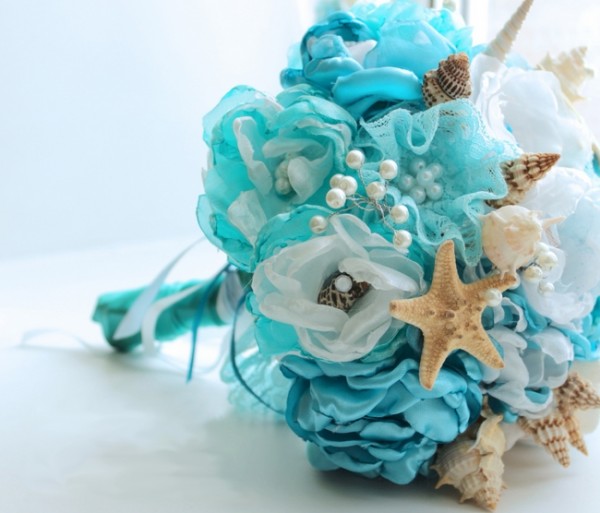 beach wedding bridal bouquet ideas
