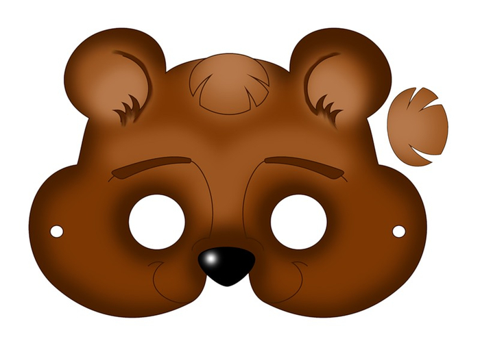 Bear Mask Printable Template