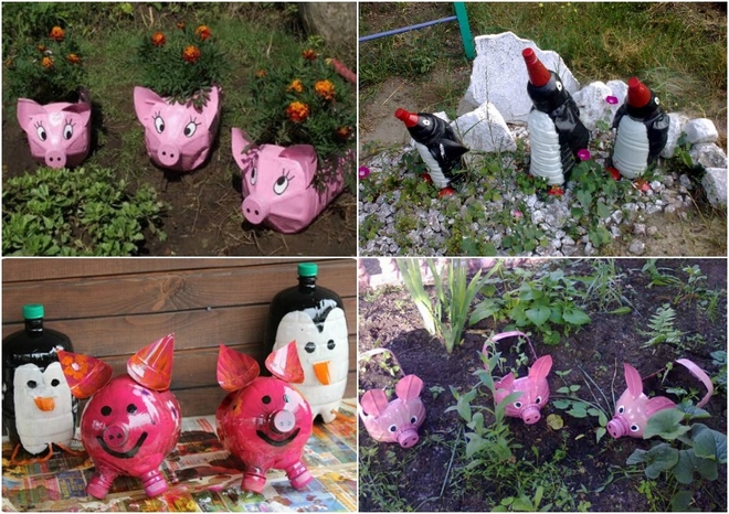 Plastic Bottles Craft Ideas for Garden: Creative DIY decorations