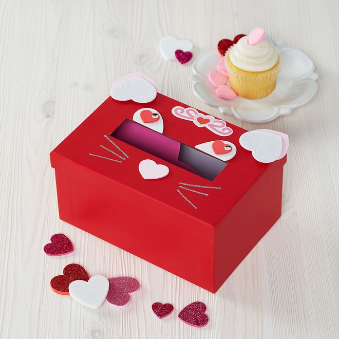 valentines day gift boxes cat style red hearts muffin decoration