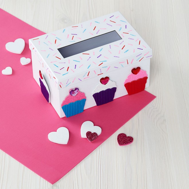 3d cupcake decoration diy valentines boxes shoebox idea