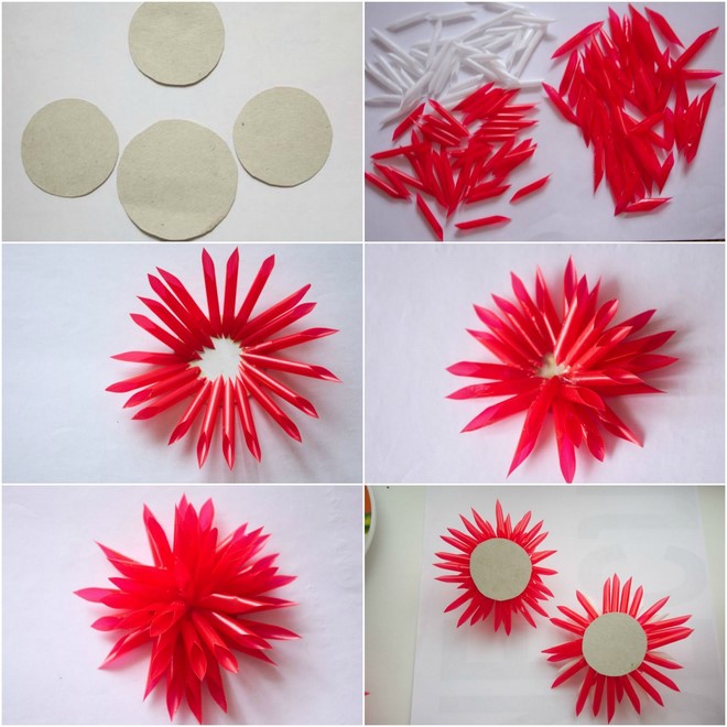 How to make a flower from Drinking Straw