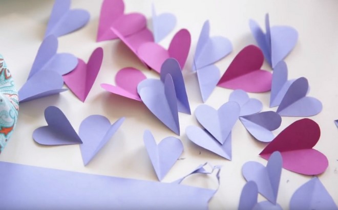 How to Make Simple Paper Heart Flowers