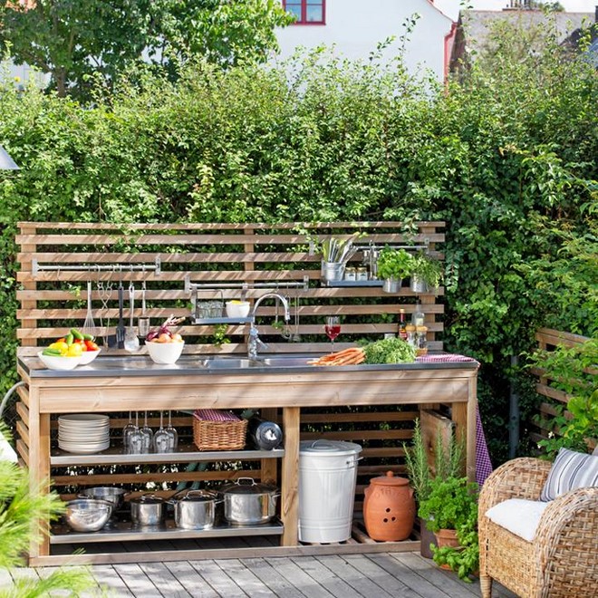 Outside kitchen clearance sink