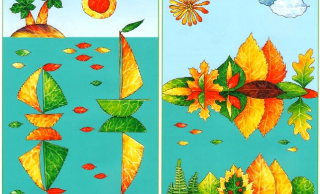 dry leaf art for kids